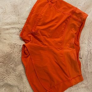 Orange Lululemon Shorts